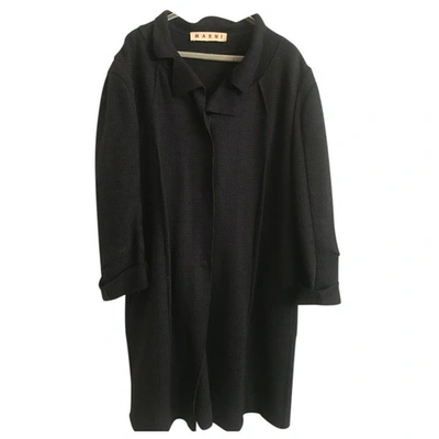 Pre-owned Marni Wool Coat In Black