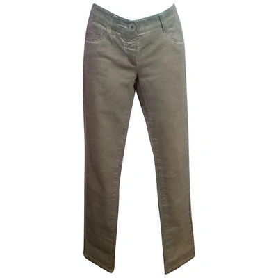 Pre-owned Blumarine Beige Cotton - Elasthane Jeans
