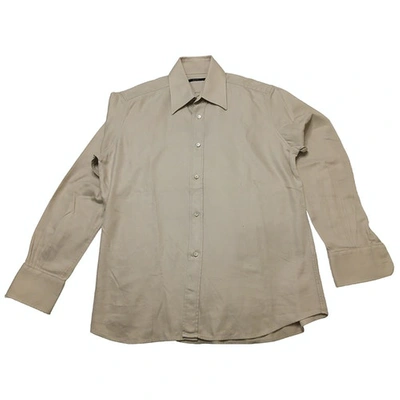 Pre-owned Gucci Camel Cotton Shirts