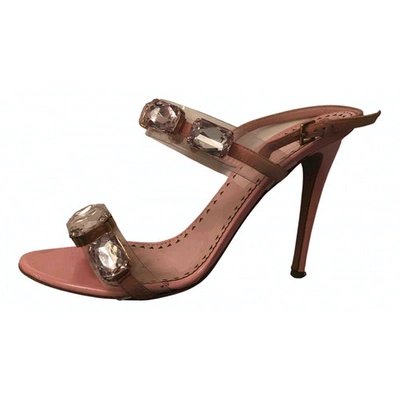 Pre-owned Moschino Cheap And Chic Leather Sandals In Pink