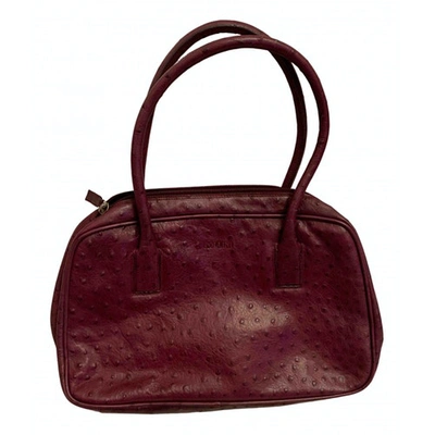 Pre-owned Pollini Leather Handbag In Purple