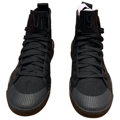 Pre-owned Champion High Trainers In Black