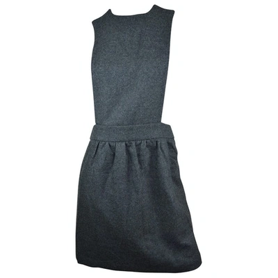 Pre-owned Laurence Dolige Wool Mini Dress In Anthracite