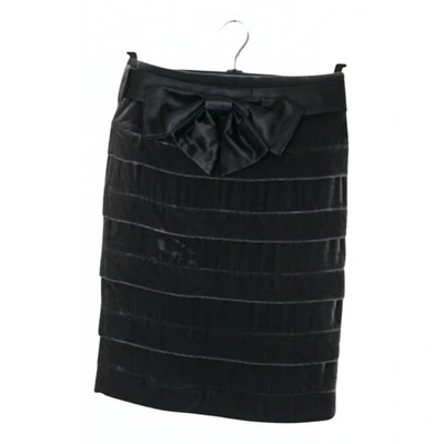 Pre-owned Emporio Armani N Grey Velvet Skirt