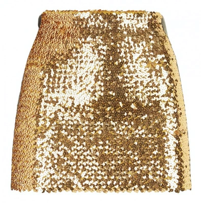 Pre-owned Faith Connexion Mini Skirt In Gold