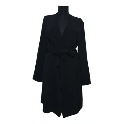 Pre-owned Rachel Zoe Trench Coat In Black