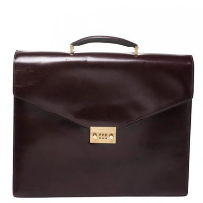 Pre-owned Ferragamo Burgundy Leather Bag