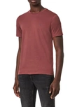 Allsaints Brace Crewneck T-shirt In Tuscan Red