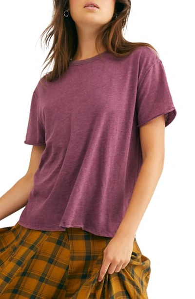 Free People Clarity Tee In Berry Combo