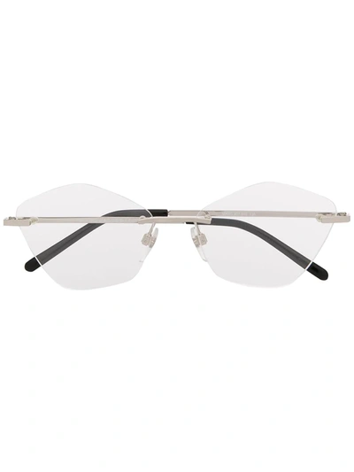 Marc Jacobs Pentagon Frame Glasses In 黑色