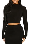Naked Wardrobe The Nw Crop Top In Black