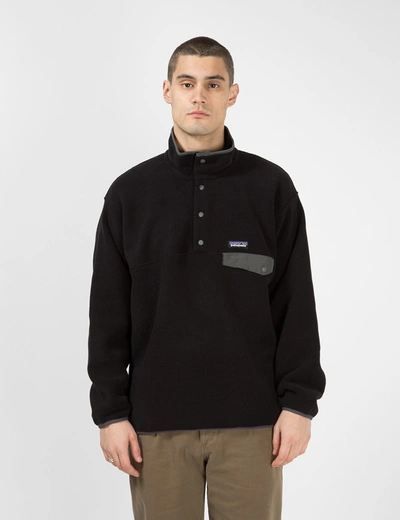 Patagonia Synchilla Snap-t Fleece Pullover In Black
