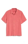 Tommy Bahama Al Fresco Tropics Classic Fit Silk Shirt In New Red Sail