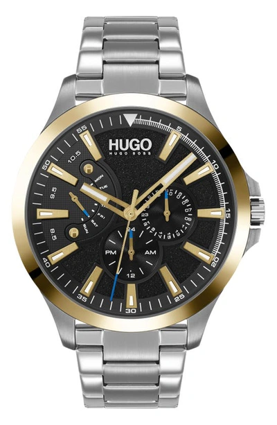 Hugo Boss Leap Multifunction Bracelet Watch, 45mm In Silver