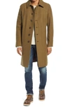 Schott Wool Blend Officer's Coat In Olive