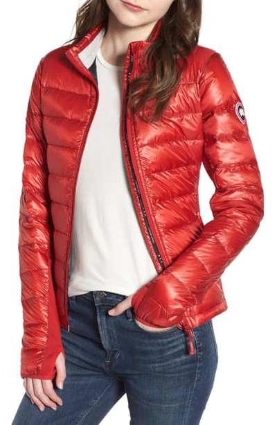 Canada Goose Hybridge Lite Down Jacket In Red/ Black