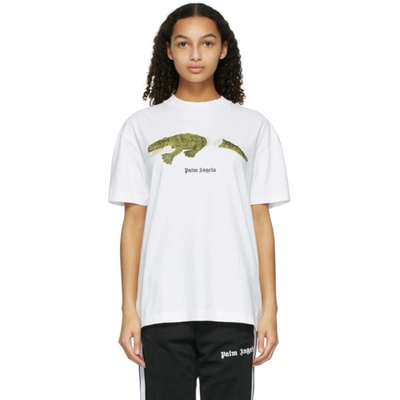 Palm Angels White Crocodile T-shirt