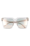 Tom Ford Sabrina 58mm Square Sunglasses In Grey/ Violet