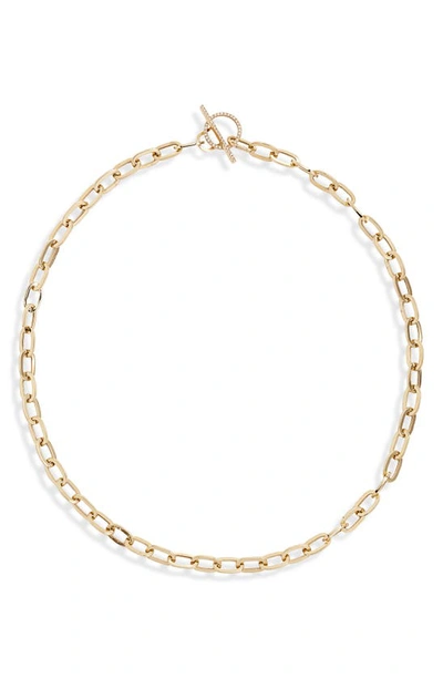 Ef Collection Jumbo Diamond Toggle Necklace In 14k Gold