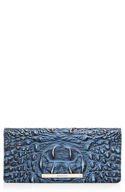 Brahmin 'ady' Croc Embossed Continental Wallet In Maritime Melbourne