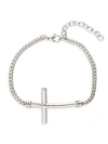 Eye Candy La Carson Titanium Cross Pendant Chain Bracelet