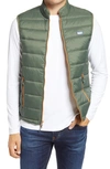 Johnnie-o Hudson Classic Quilted Nylon Vest In Pine