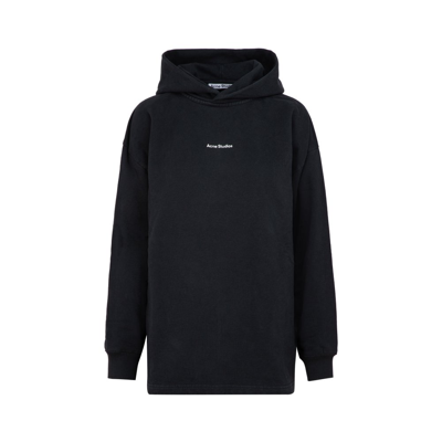 Acne Studios Fikka Stamp Sweatshirt In Black Cotton In Schwarz