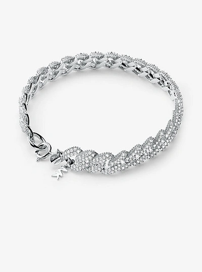 Michael Kors Precious Metal-plated Sterling Silver Pavé Curb Link Bracelet