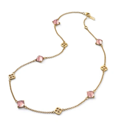 Baccarat Gold Vermeil Mini Medicis Pink Necklace