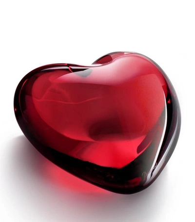 Baccarat Amor Red Heart Ornament In Multi