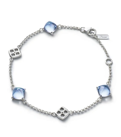 Baccarat Sterling Silver Mini Medicis Aqua Bracelet In Turquoise