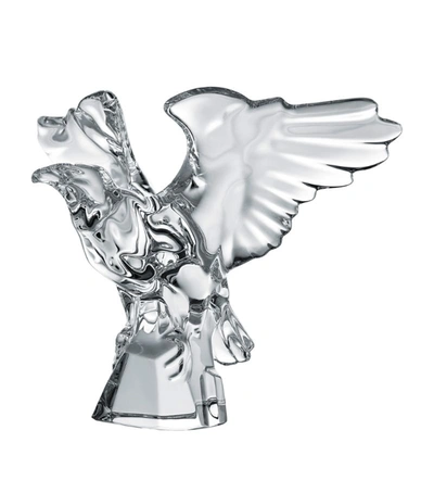 Baccarat Crystal American Eagle Figurine In White