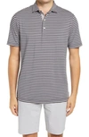 Johnnie-o Smith Classic Fit Stripe Performance Polo In Black
