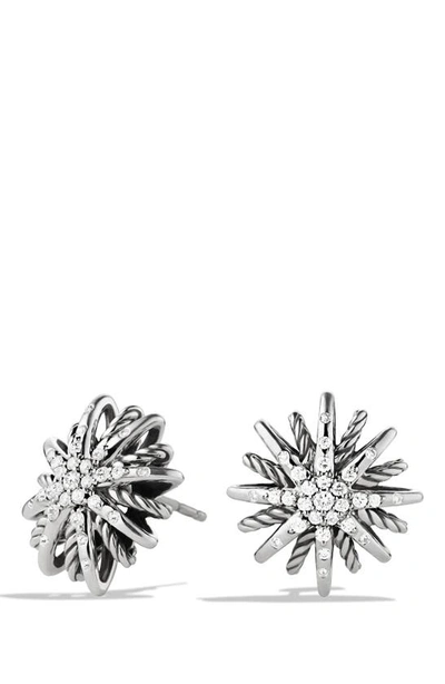 David Yurman Starburst Small Earrings With Diamonds In Pave Diamonds