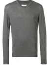 Maison Margiela Elbow Patch Sweater In Grey