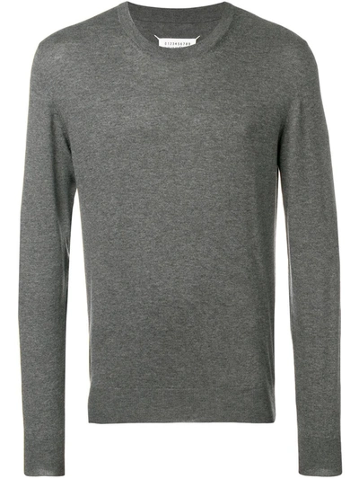 Maison Margiela Elbow Patch Sweater In Grey