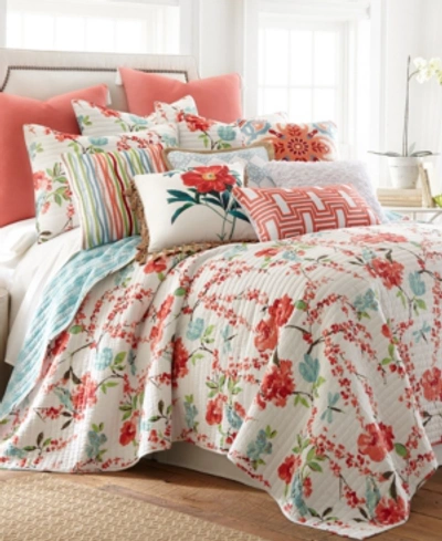 Levtex Home Simone Floral Twin Quilt Set In Coral