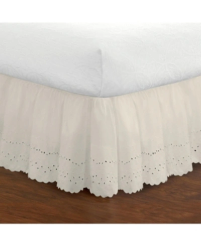 Fresh Ideas Ruffled Eyelet King Bed Skirt Bedding In Ivory