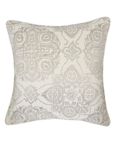 Homey Cozy Harper Jacquard Square Decorative Throw Pillow In Natural