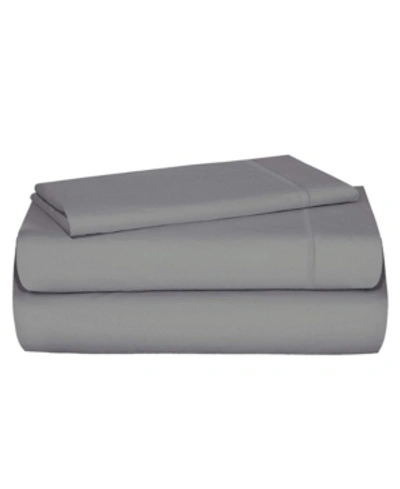 Distinct Dorm 4-piece Sheet Set With Cell Phone Pocket On Each Side, Twin Xl Bedding In Dark Gray
