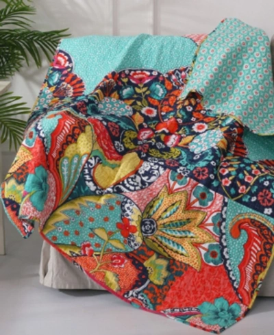 Levtex Jules Floral Reversible Quilted Throw In Multi