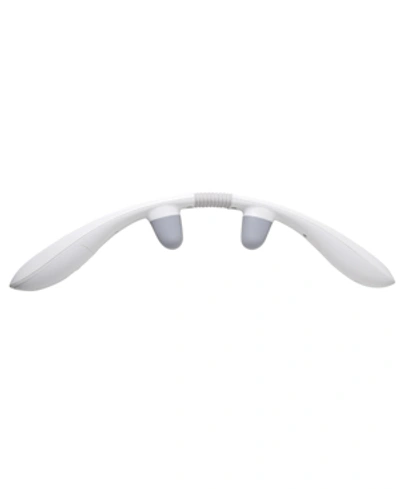 Sharper Image Massager Duo Compression With Dual-node Vibration In White