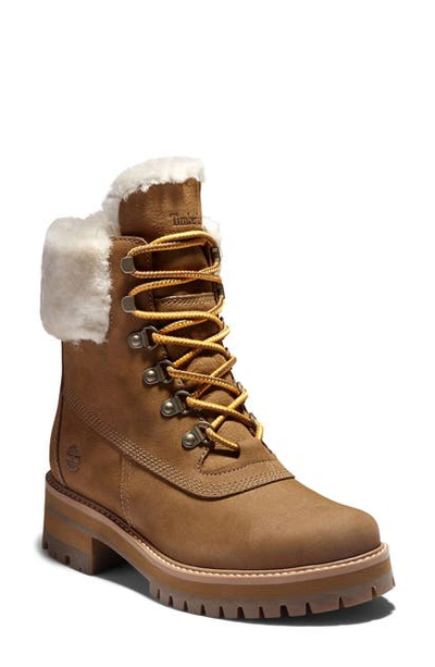 Timberland Women's Courmayeur Valley Shearling Wp Boot Women's Shoes In Brown/brown