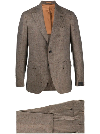 Gabriele Pasini Check-pattern Single-breasted Suit In Neutrals