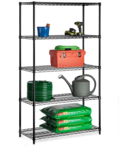 Honey Can Do 5-tier Shelving Unit In Black