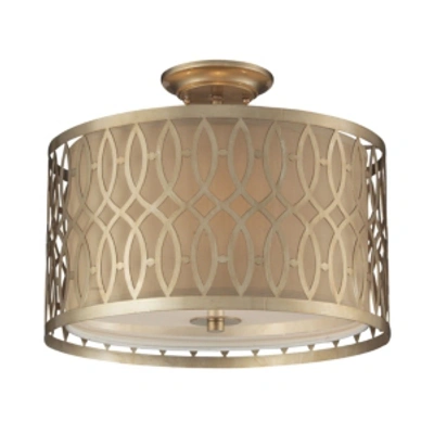 Elk Lighting Estonia 3-light Semi-flush In Aged Silver