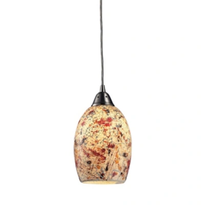 Elk Lighting Avalon 1-light Pendant In Satin Nickel In Silver