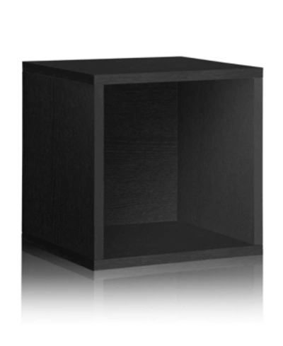 Way Basics Eco Stackable Large Storage Cube And Cubby Organizer In Black