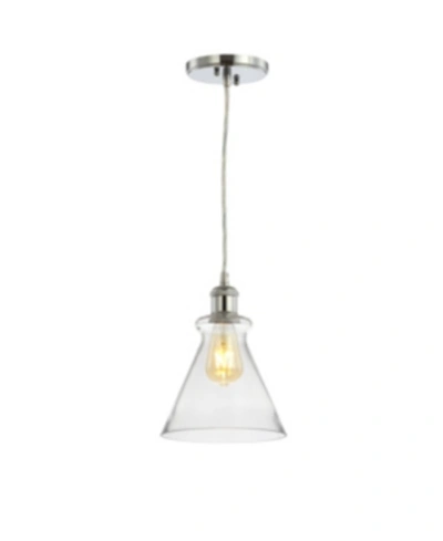 Jonathan Y Goldwater 7.5" Adjustable Drop Led Pendant In Silver
