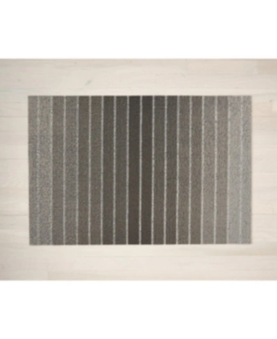 Chilewich Block Stripe Shag Utility - 24" X 36" In Taupe